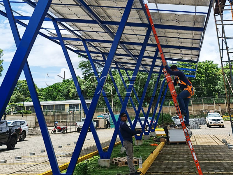 Oplossing voor zonne-carports in Nicaragua