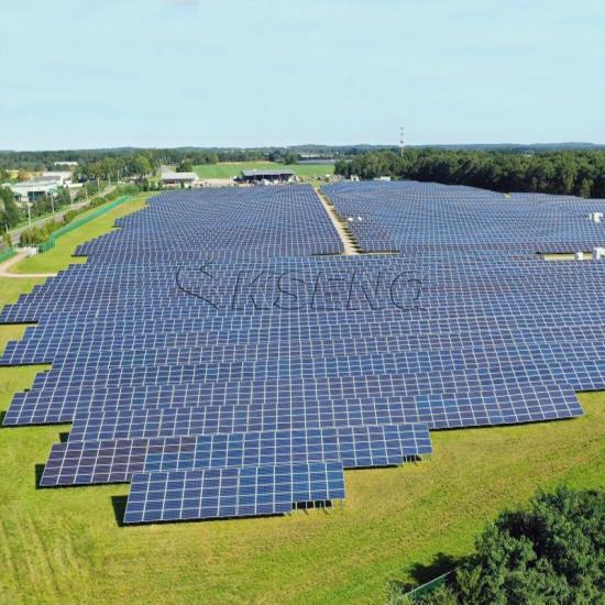 Durable aluminum solar farm structure for long-term renewable energy projects