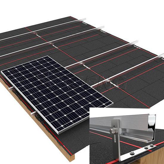 Asfalt shingle dak zonne-montagesystemen

