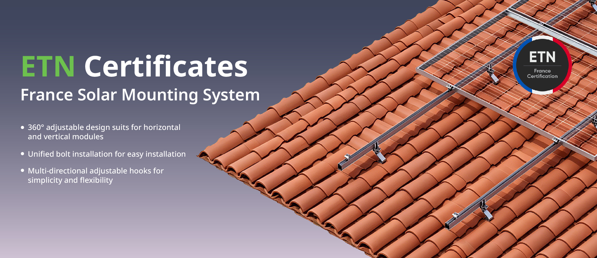 solar roof mounting system