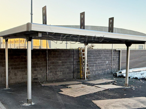 Project voor een 9 kW-zonnecarportmontagesysteem in Israël