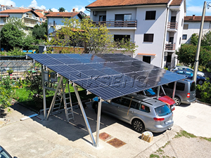 10KW-Aluminium Zonnecarport Project in Kroatië
