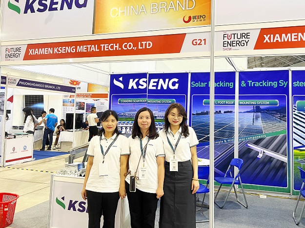 Kseng Solar presenteerde zijn nieuwste oplossingen voor zonnerekken op The Solar Show Vietnam 2023