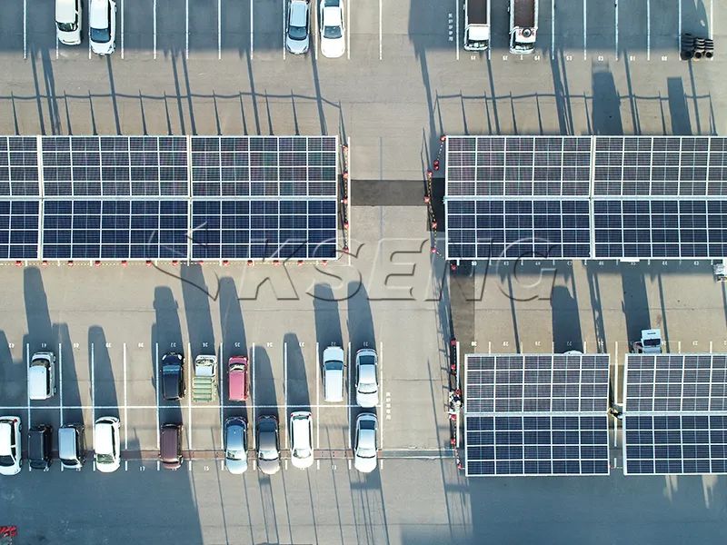 KSENG Fotovoltaïsche carportoplossing voor milieubeschermingsbedrijven