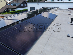50KW Ballast zonne-dakmontageproject voor installatie op een plat dak | niet-penetrerende zonne-montageoplossing